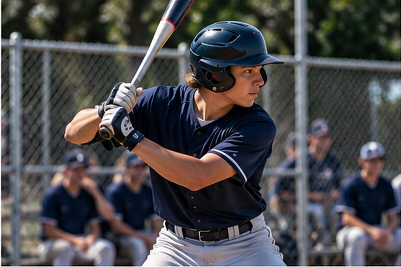 Baseball player at the plate