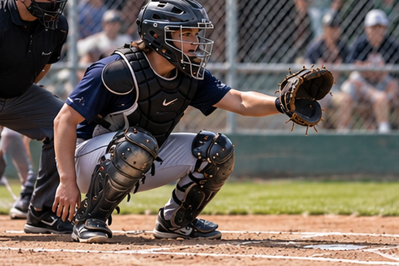 Behind the plate