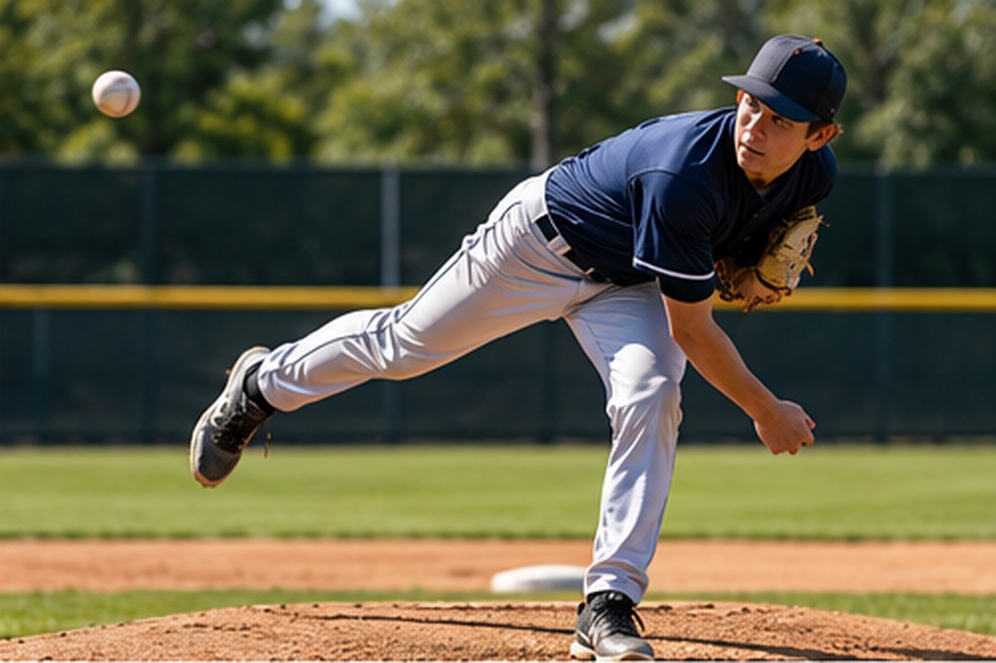 Baseball pitcher on the mound